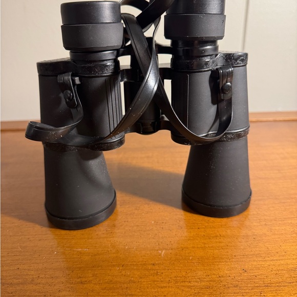 Vintage 1989 Tasco Black Binoculars with Textured Surface with real leather case - Picture 3 of 7